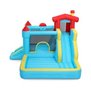 Château gonflable pour enfants, design sécurisé, pour l'intérieur et l'extérieur, avec tissu résistant et installation facile - Product Image 1