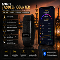 SQ968 ITasbeeh Salam Musulman Zikr Bracelet Rappel De Prière Intelligent Électronique App Contrôle Compteur Smart Tasbih Band