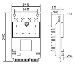 <span class=keywords><strong>Compex</strong></span> QCA9994 — Module WiFi 1 bande WLE1216V2-20 GHz, I-TEMP 2.4, 4x4 <span class=keywords><strong>Mini</strong></span> PCIe - Product Image 5