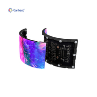 Pantalla LED Flexible para Interiores Canbest P1.2 P1.5 P2, Panel LED Ultraflexible, Pantalla LED Curvable de 3840hz para Tiendas Minoristas