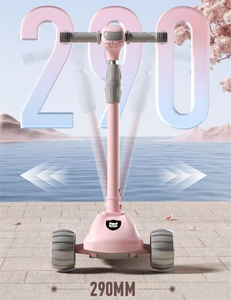 Trottinette Enfant <span class=keywords><strong>Pro</strong></span> Flash Deck Side <span class=keywords><strong>Baby</strong></span> d'extérieur, Nouvelle, avec 3 Roues Lumineuses en PU et Guidon Réglable, Jouet à Roulettes pour Enfants - Product Image 3
