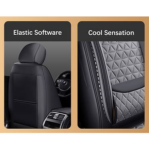 Xiangta 2024 nuevo diseñador accesorios interiores de coche Pu cuero 5D cojín de asiento de coche impermeable conjunto completo cubierta de asiento de coche - Product Image 4