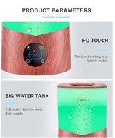 Humidificateur ultrasonique à brume froide électrique, aromathérapie aux huiles essentielles, contrôle de l'humidité, capacité de 3,2 L, faible bruit (<36 dB), usage domestique