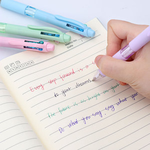 Penna a Sfera Multicolore 4-in-1 Verde <span class=keywords><strong>Blu</strong></span> Rosso Nero 0,7MM con Impugnatura Morbida in Gomma Protettiva - Product Image 3