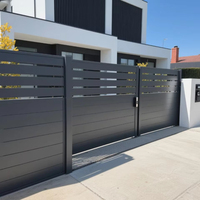 Panel de Cerca Horizontal de Aleación de Aluminio, 10 pies de Altura, Fácil Montaje, Construcción Resistente para Privacidad y Seguridad en el Jardín