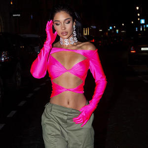 Camiseta sin mangas con agujeros para mujer, Top gótico Bm, chaleco exfoliante sin mangas, ropa fresca para chica, venta al por mayor de fábrica - Product Image 6