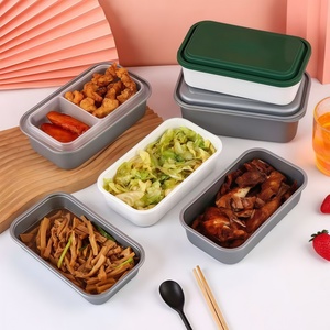 รับผลิตบรรจุภัณฑ์พลาสติกใสแบบกำหนดเองได้ในปริมาณน้อย พร้อมฝาปิดหนา ป้องกันการรั่วซึม สำหรับกล่องอาหารกลางวันแบบนำกลับบ้าน - Product Image 1