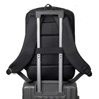 Sac à dos pour ordinateur portable 15 pouces imperméable avec port de charge USB, bretelles à coussin d'air, grande capacité, doublure en polyester portable pour hommes