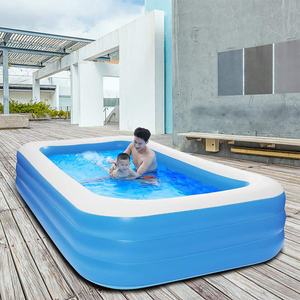 <span class=keywords><strong>Piscine</strong></span> <span class=keywords><strong>gonflable</strong></span> rectangulaire en PVC de 10x6 <span class=keywords><strong>pieds</strong></span> pour la famille, idéale pour le jardin et l'extérieur - Product Image 5