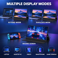 Moniteur portable tactile 16 pouces IPS FHD Plus 822G avec étui folio, double USB-C, HDMI, pour jeux et voyages, directement de l'usine, compatible avec les ordinateurs portables