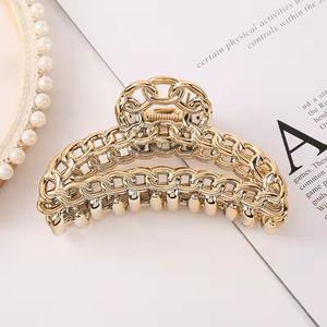 Yeni Trendy alaşım altın saç pençe 7.5 cm kadın pençe saç klipleri - Product Image 3