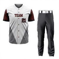Uniforme de baseball professionnel de nouvelle conception, couleur unie, haute qualité, respirant, taille plus, manches courtes