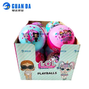 3pk运动玩具球高品质彩虹滚球pvc充气玩具球