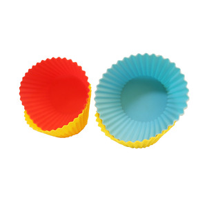 Non-Stick Food Grade Silicone Heat Resisting Dishwasher Safe Reusable Cupcake <b>Baking</b> Cups Muffin Liners Cupcake Wrapper Cups - Product Image 4