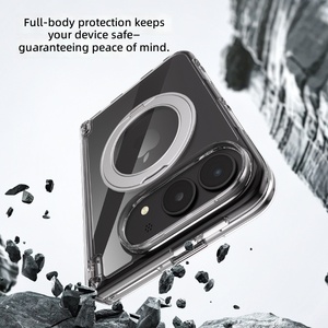 Funda para iPhone Duo, Transparente, con Anillo Giratorio de 360 Grados, Protección Total, Plegable - Product Image 3