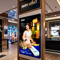 Écran d'affichage numérique LCD mural mince à haute luminosité 1000 nits pour la publicité, les magasins commerciaux, les métros, 1 an