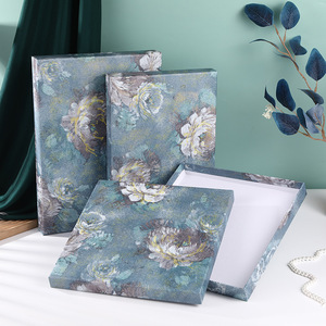 Custom Floral Printed Rigid Gift <b>Boxes</b> - Luxury Two-Piece Lid & Base <b>Boxes</b> for Apparel & Gifts - Product Image 1