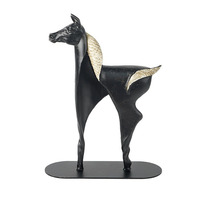 Ensemble de sculptures de chevaux modernes en alliage de zinc de qualité supérieure, statue abstraite artistique ajourée pour la maison, le bureau, le salon, la table