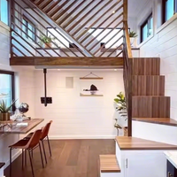 Petite Maison Mobile Rapide à Construire sur Roues, Maison-Remorque en Acier Léger