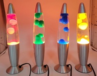 Lampe led en forme de fusée, avec base en aluminium, finition en lave, couleur personnalisée, 13 pouces, nouveauté