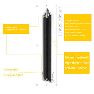 Aicksn ATS10-200 sợi Carbon hoạt tính lọc nước mật độ cao de-chì Công nghệ bộ lọc bên trong cho bé uống - Product Image 6