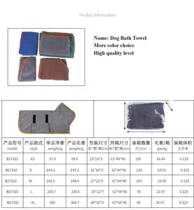 Köpekler ve Kediler için Çevre Dostu Polyester Evcil Hayvan Banyo Havlusu - Yüksek Su Emici ve Bornoz Tasarımlı Bakım Örtüsü - Product Image 6