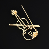 Bros Pin Biola Mewah Grosir untuk Wanita, Anti Tembus Cahaya, Hiasan Pakaian Konser, Hadiah, Bros Dada