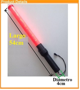 אורך 54cm אדום צבע כביש בטיחות בקרת קונצרט <span class=keywords><strong>led</strong></span> פנס מקל תנועה פנס אטון