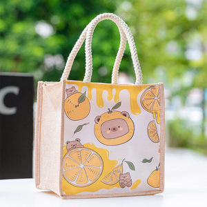 Borsa Shopping Bianca Manici <span class=keywords><strong>Verdi</strong></span> Per La Spesa X Large Con Logo Einfache Einkaufstaschen Aus Stoff - Product Image 6