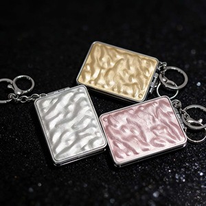 Stainless Steel Wave Pattern Reflective <strong>Mirror</strong> Keychain Personalized Art <strong>Deco</strong> Design for Women's Fashion Mobile Phone Bag - Product Image 4