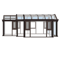 Véranda en aluminium sur mesure avec verre trempé Lolands, moderne, pour patio, jardin, cour arrière, serre