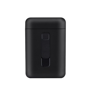 Étui à cigarettes rechargeable avec fil chauffant électrique, 20 pièces, portable, magnétique, en plastique noir, coupe-vent, forme rectangulaire - Product Image 3