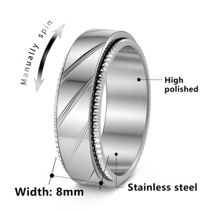 Joyería de acero de titanio personalizada transfronteriza, estilo punk, 8mm, con diseño de malla floral giratoria, chapado al vacío en titanio. - Product Image 5
