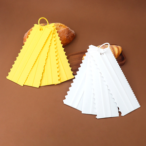 4pcs Decorative Cake Plastic <strong>Scraper</strong> Essential Baking &amp; Pastry Tools