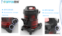 Aspirateur industriel multifonctionnel humide et sec 2000W à forte aspiration avec seau en acier inoxydable