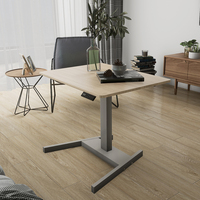 Bureau électrique à hauteur réglable à une seule jambe, un moteur, table basse mobile