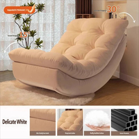 Sillón Reclinable en Forma de Luna, Sofá Cama Plegable para Adultos, Cómodo Sillón para Sala de Estar y Balcón