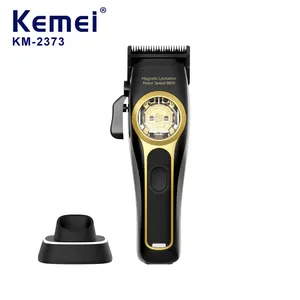KEMEI किमी-2373 निर्माता पेशेवर नाई ट्रिमर ताररहित बाल ट्रिमर चार्जिंग बेस के साथ बाल काटने वाला क्लिपर