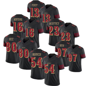 Maillot de football américain de haute qualité, cousu, 23 # Mccaffrey 13 # Purdy 85 # Kittle 97 # Bosa respirant et à séchage rapide - Product Image 1