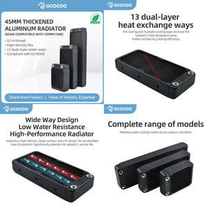 Enfriador de CPU de Aluminio OCOCOO con Refrigeración Líquida de Alto Flujo, Ventilador Eficiente de 360MM para PC - Product Image 2