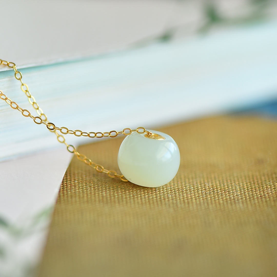 Collana Con Ciondolo Con Ciondolo Floreale In Giada Ciano Buddha Stones Delicata Giada Hetian Collana Con Ciondolo Con Ciondolo Floreale In Giada Ciano Buddha Stones Delicata Giada Hetian