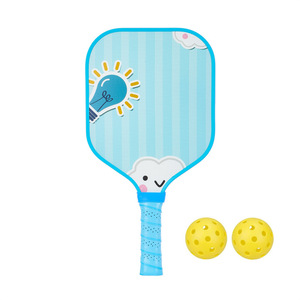 Raquette de pickleball pour enfants avec balles à 40 trous, divertissement sûr pour les enfants, forme standard, matériau en fibre de verre - Product Image 2