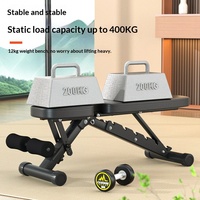 Banc de musculation multifonctionnel pliable avec chaise intégrée pour exercices de fitness et sit-up