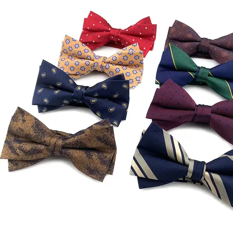 Wholesale Boys Over Sized Pre Tied Elastic Ribbon Bow Pink Navy Bow Tie