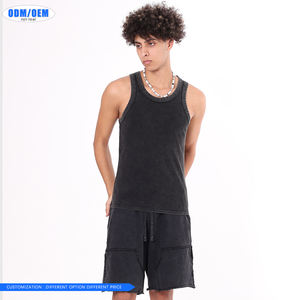 Chalecos de Verano para Hombre al por Mayor, Estilo Vintage, Lavado Ácido, Sin Mangas, Poliéster/Algodón, con Logotipo Personalizado, Camisetas sin Mangas para Hombre - Product Image 4