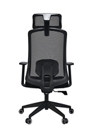 Chaise pivotante de bureau moderne et confortable Maille à jambes croisées Tissu ergonomique Home Executive Recliner Recliner Réception CEO Boss Réglable