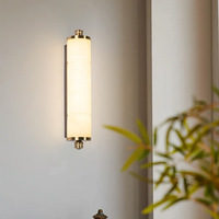 Applique murale LED moderne de luxe en albâtre, lumière blanche chaude encastrée pour salle de bain