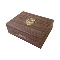 Boîte de rangement pour cigares au design classique, résistante à l'humidité, en cuir PU et bois laqué, scellée, à vendre