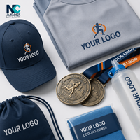 Kit de course de marathon personnalisé : T-shirt à séchage rapide, serviette de sport, bouteille pliable, médaille pour événements sportifs et course à pied