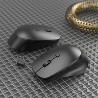 Mouse Ergonomis 6D Logo Kustom untuk PC Laptop, Mouse USB Receiver, Mouse Kantor, Mouse Nirkabel 2.4Ghz, Mouse Inalambrico